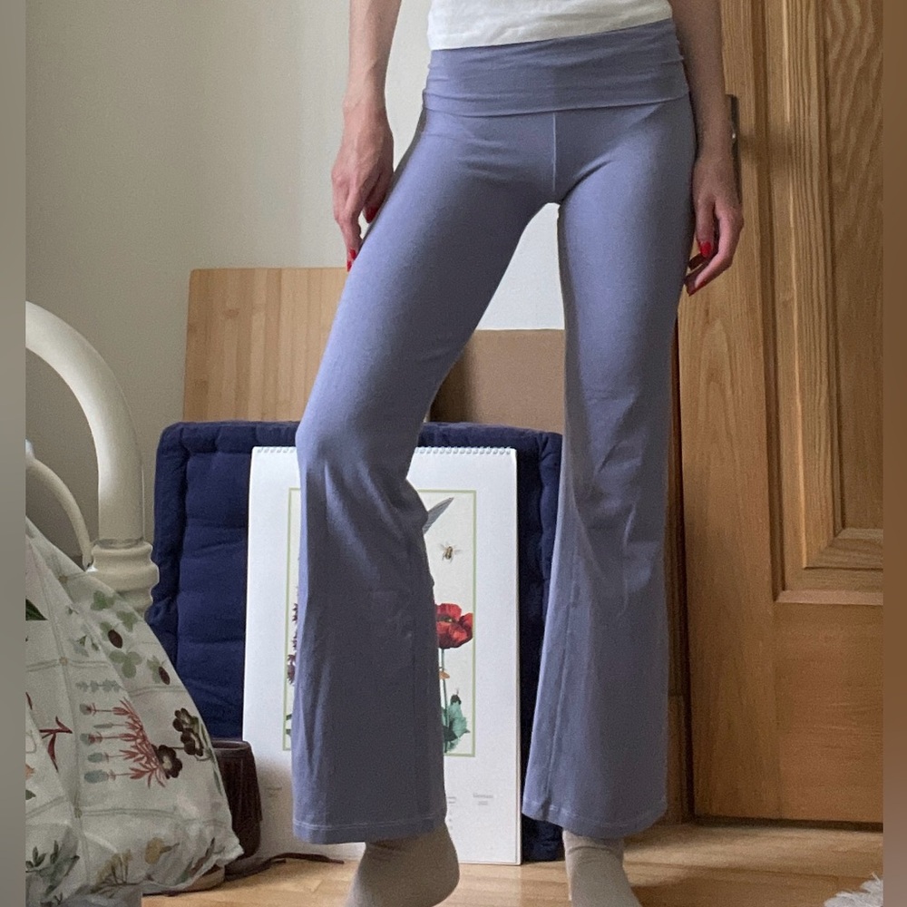 Lavender Los Angeles Apparel Foldover Lounge Yoga Pants